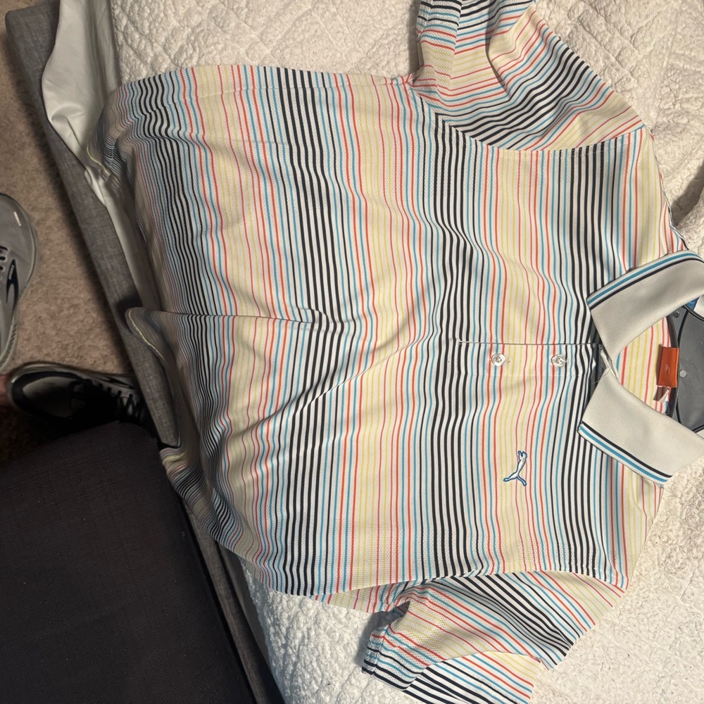 Puma Multicolor Striped Polo Shirt